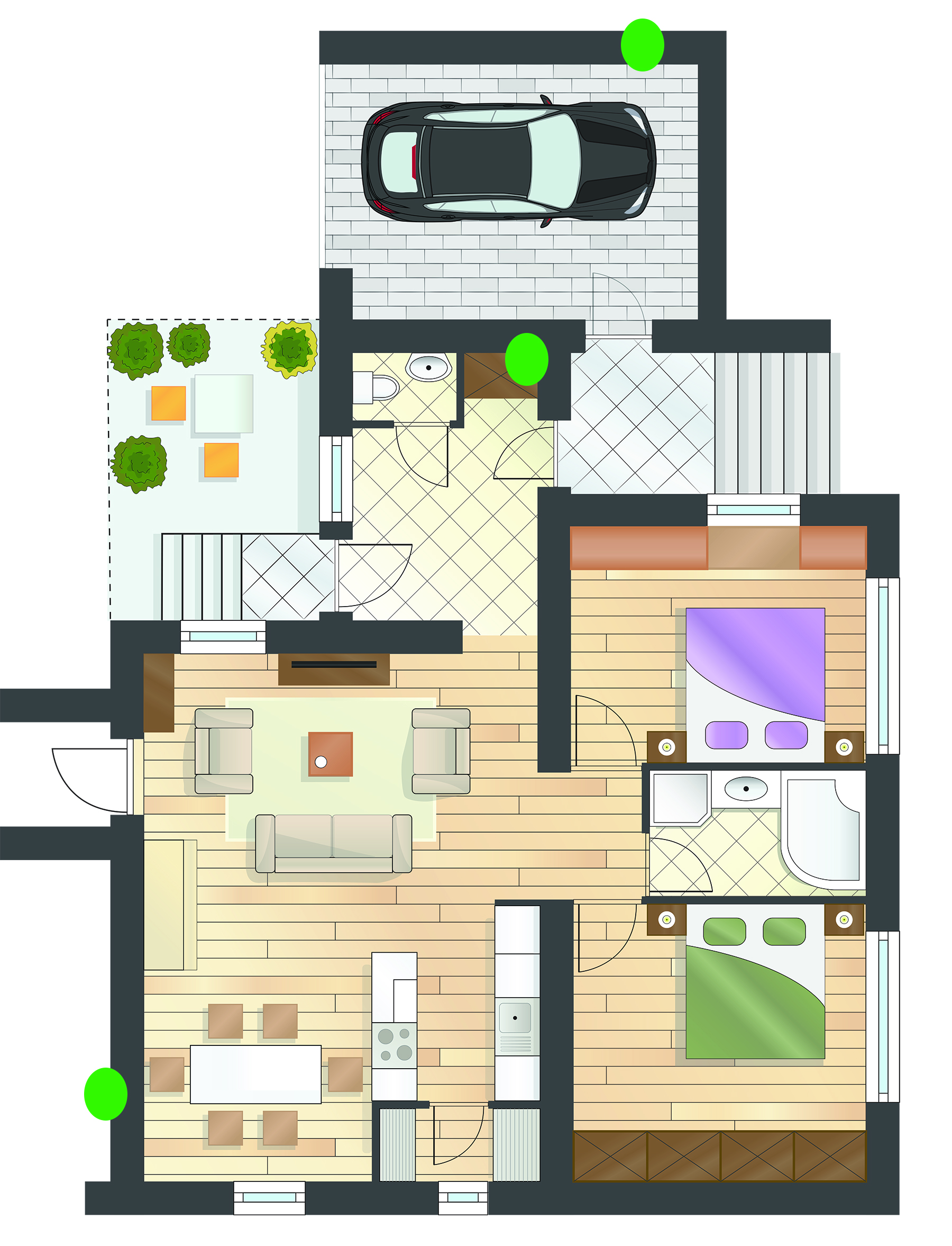 optical terminal diagram of home placement