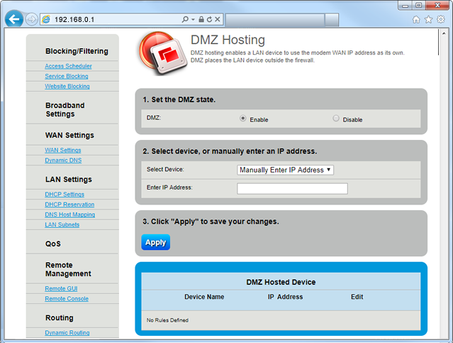 DMZ Hosting Step 6