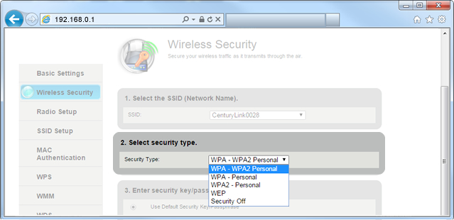 SSID setup - step 13