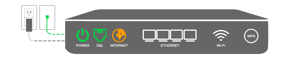 Internet light is amber