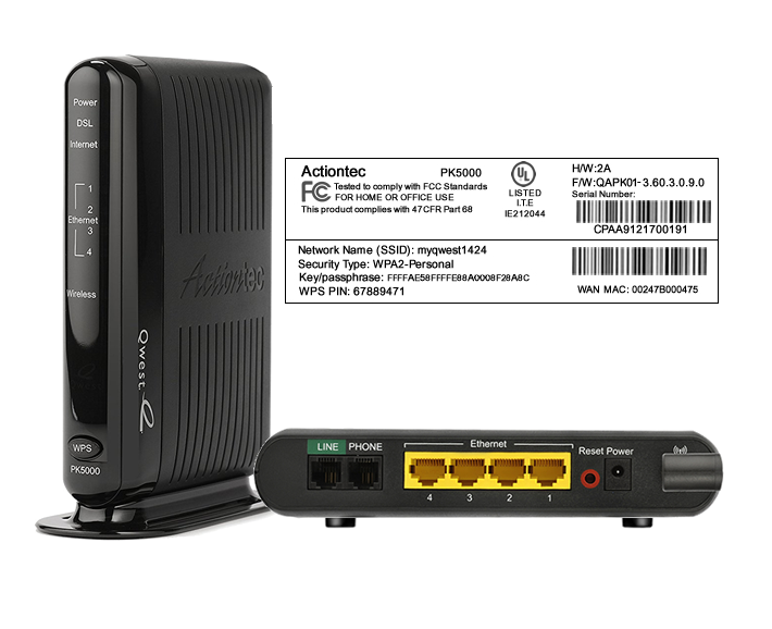 Actiontec PK5000 modem